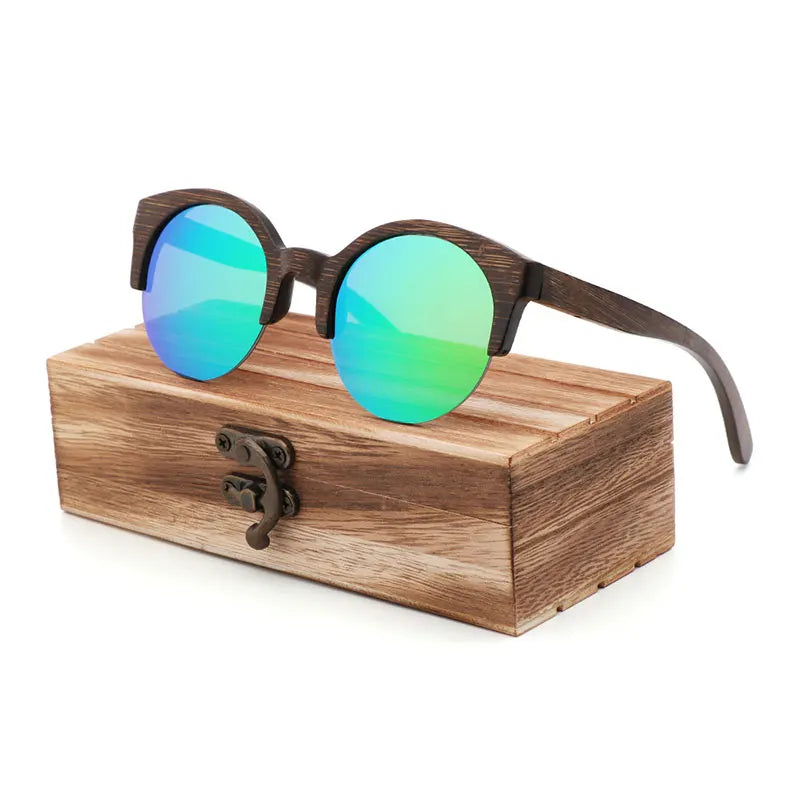 EcoLuxe - Gafas de Sol Retro Polarizadas de Bambú Puro