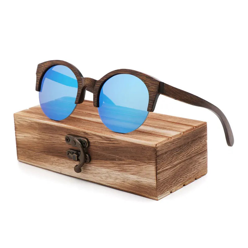 EcoLuxe - Gafas de Sol Retro Polarizadas de Bambú Puro