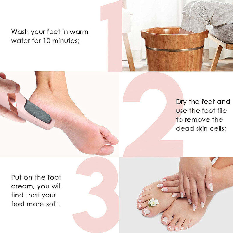 PedicurePro – Lima Eléctrica Portátil para Pies, Removedor de Callos y Piel Muerta